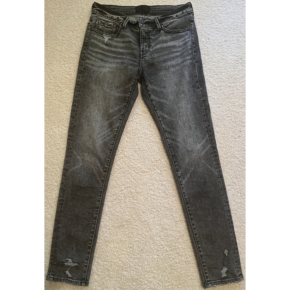 Buckle Black Fit No 53 Skinny Mid-Rise Distressed Denim Jeans Women 28x30